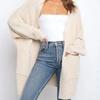 Loose Jumpers Woven Long Sweater Coat Trend Knitted Cardigan Outwear Women Long Sleeve Solid Color Pockets Casual Sweater Coats