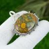 Natural Fruit Jasper Gemstone Pendant 925 Sterling Silver Jewelry For Girls