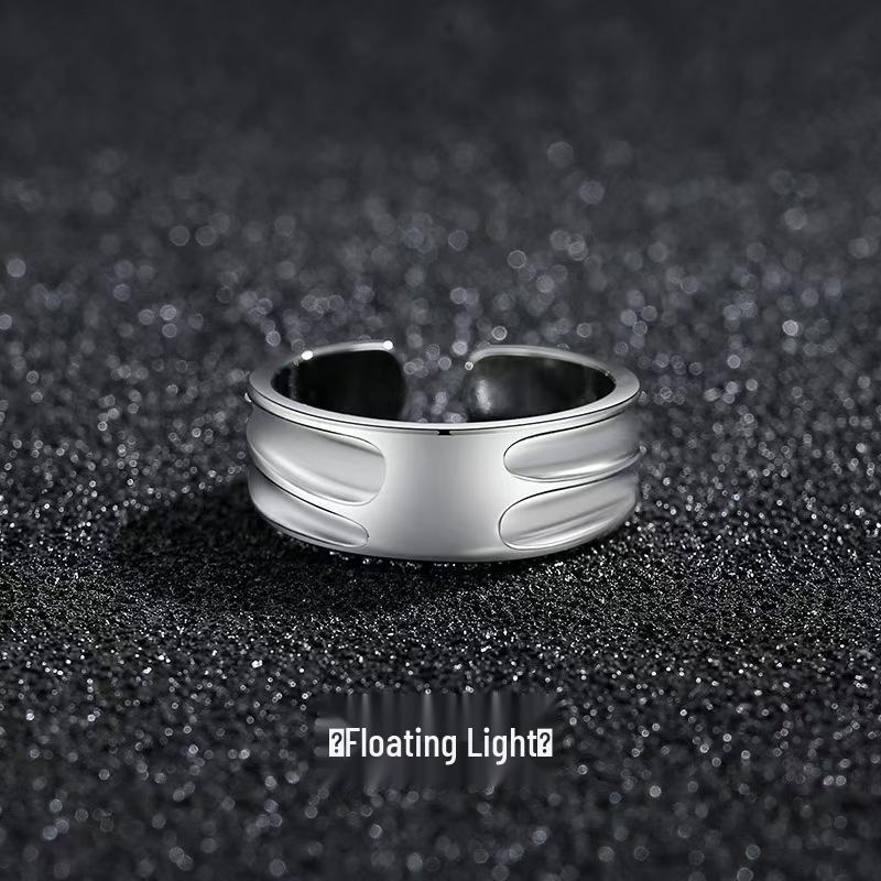 Men's Adjustable Retro Hip-Hop Index Finger Ring - Open, All-Match Single Trend Ring