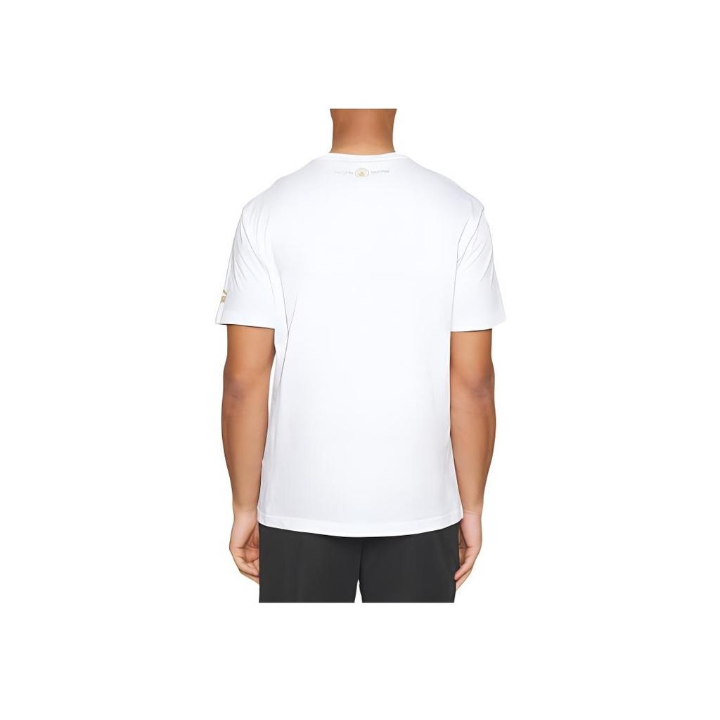 Puma Манчестер Сити Год Кролика Футболка с короткими рукавами и буквенным принтом Мужские топы Белые 772349-24