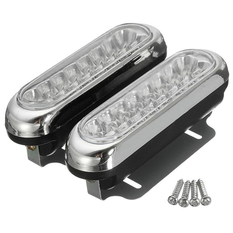 2шт 12В 16LED автомобильный фургон DRL дневные ходовые противотуманные фары белые