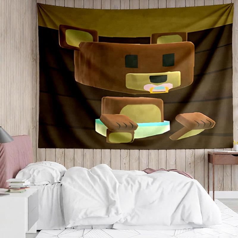 Game Super Bear Adventure Tapestry for Bedroom Aesthetic Classroom Tapestries Wall Hanging for Living Room Dorm Office,Ideal Creative Gift