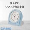 CASIO Alarm Clock Radio-Controlled Analog Wave Ceptor White/Light Blue 14.9x14.2x8.2cm TQ-580J-2JF