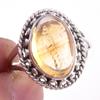 Natural Citrine Gemstone Handmade 925 Solid Sterling Silver Ring Size 7 V2q19