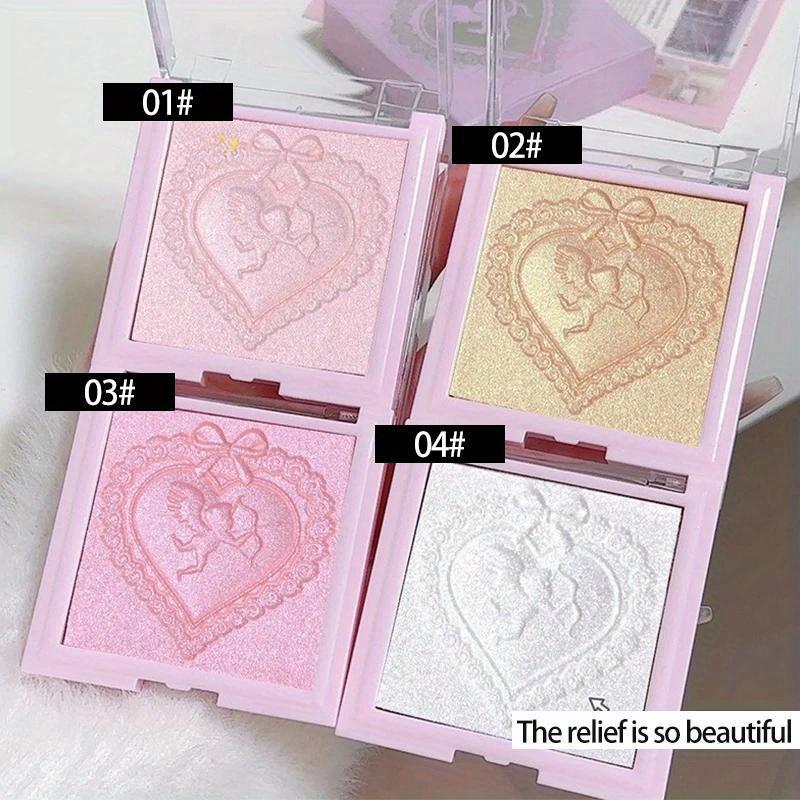 Love Angel High Gloss Powder Highlighter Makeup Palette Peach Fairy Glitter Body Bronzer Highlight Contour Illuminator Makeup