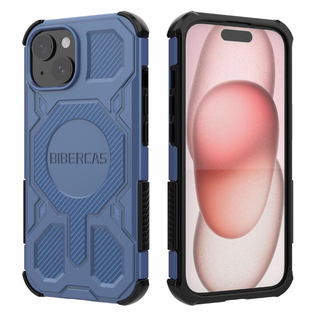 BIBERCAS J-16 Series For iPhone 15 Case Compatible with MagSafe Anti Drop TPU+PC Phone Cover