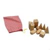 10x 3D Geometric Solids Wooden Shapes Educational Cognitive Math Manipulatives for Elementary