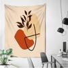 Гобелен для пары, абстрактные геометрические растения, листья, настенный рисунок, гобелен, пляжное полотенце, коврик для пикника, домашний декор для комнаты