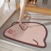 Впитывающий коврик для ванной комнаты с рисунком животных, диатомовая грязь, нескользящий коврик для туалета, износостойкий быстросохнущий коврик для входа на крыльцо