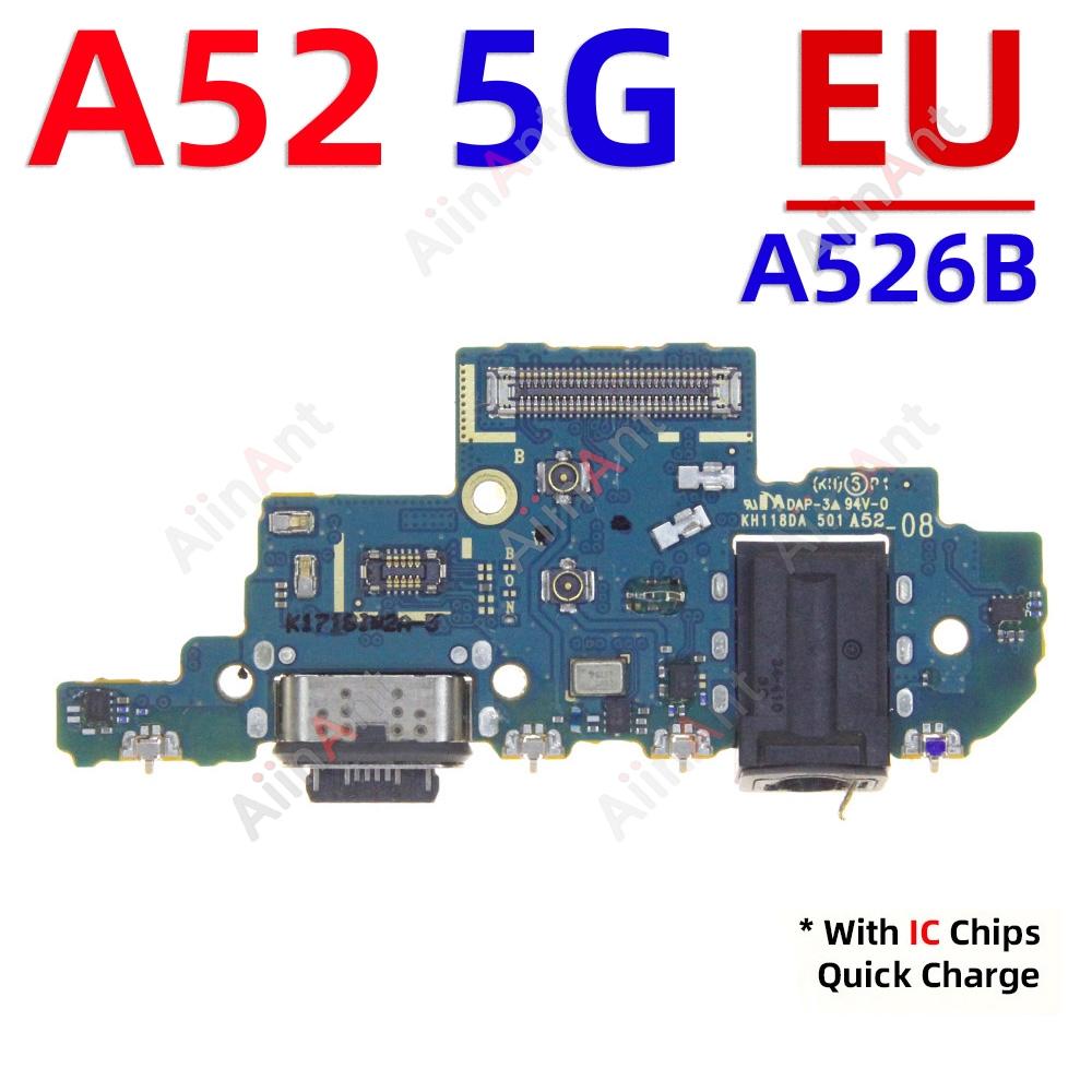 Плата-коннектор порта зарядки USB Dock Flex-кабель для Samsung Galaxy A50 A51 A52 A52s A53 A54 A55 A56 A50S A505F A505U US EU