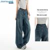 JEANSWEST Женские джинсы прямого кроя с широкими штанинами и высокой посадкой