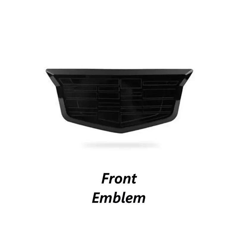 AABHT1 ABS 3D Car Front Hood Rear Trunk Emblems Logo Side Fender Badge Hubcaps Stickers For Cadillac CT4 Exterior Auto Accessories