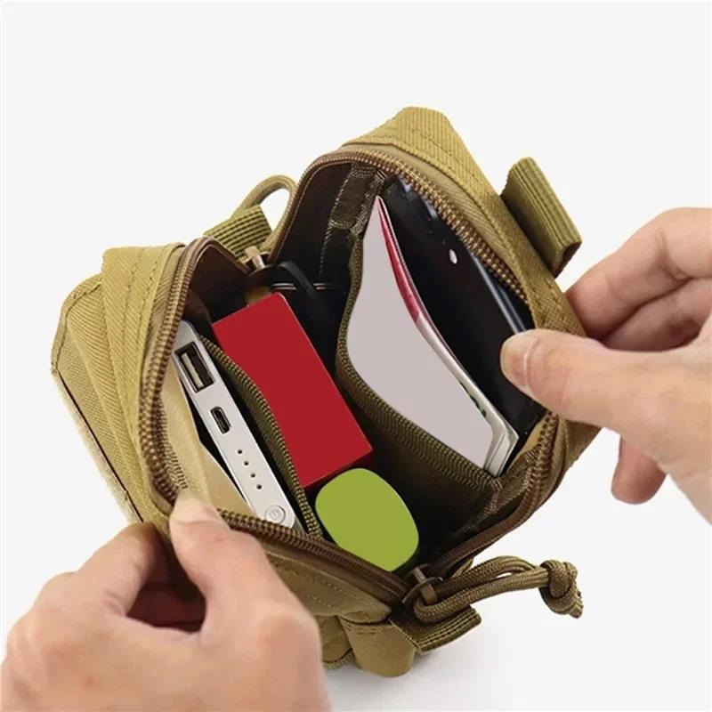 Тактическая утилитарная подсумка Molle для наружного ношения, поясная сумка для EDC-инструментов, держатель для телефона, органайзер для гаджетов на жилет для мужчин