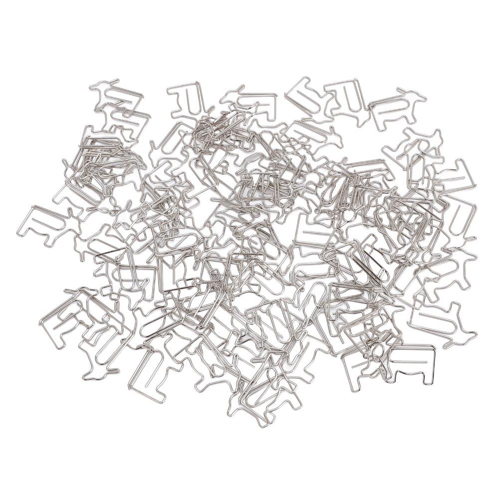 100PCS with Storage Box Cow Shaped Paper Clips Cow Shaped Cute Paper Clips Office Home