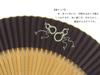 Kyoto Gourd Made In Paper Double Craftsman Japanese 1 Piece Fan, (Black), Men's Fan, Japan, Kyoto, Men's Fan, Sided, Handmade, Pattern, Black,