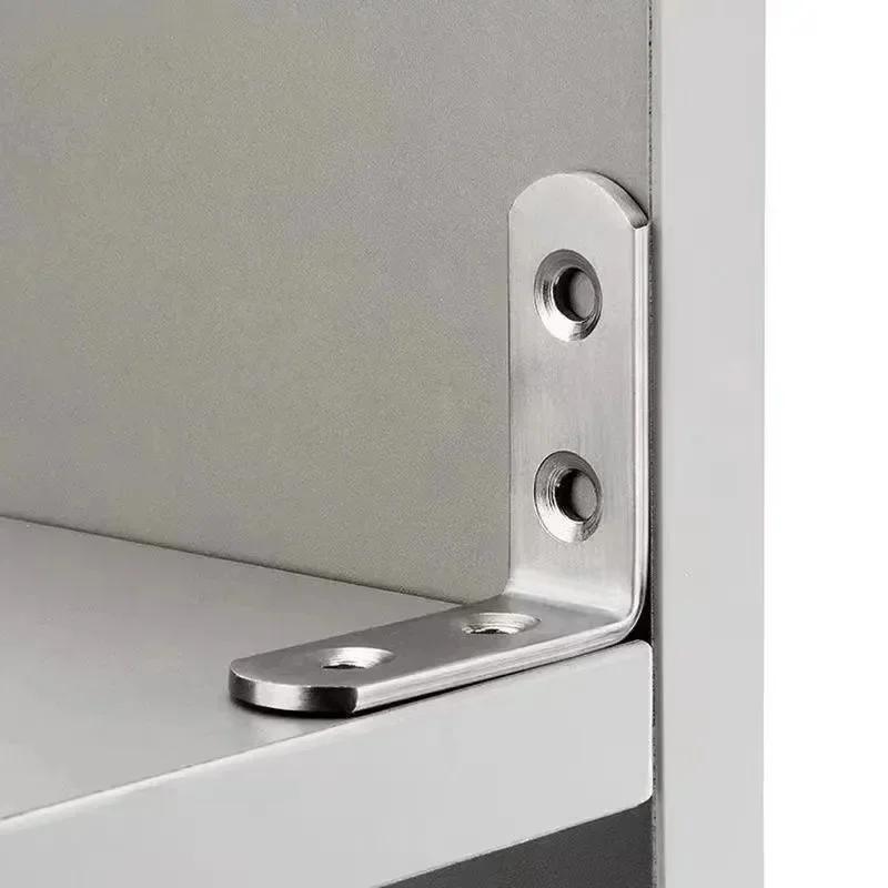 10 шт. Угловые кронштейны под углом 90 градусов, Уголок из нержавеющей стали, Крепеж, Настенные кронштейны, Подвесы для полок, стола, стула