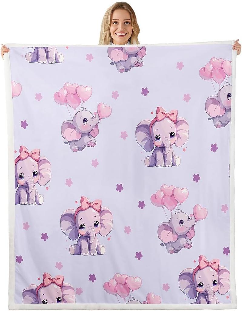 GUOYU Blanket Boys Girls Japanese Style Plush Blanket for Bed Sofa Couch Japanese Ukiyoe Sherpa Blanket Cherry Blossoms Fleece Throw Blanket