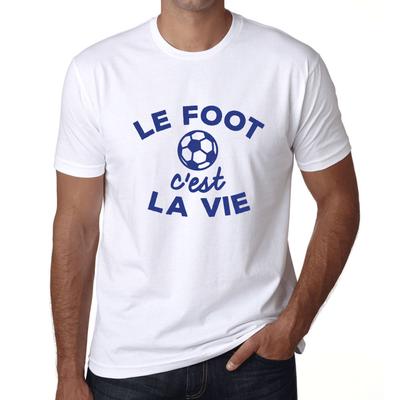Мужская винтажная футболка с рисунком Le Foot C'est la Vie White