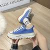 Spring New Canvas Shoes Female Hong Kong Style Fashion Small White Shoes Students Thick Bottom Canvas Shoes Sneakers Casual Ins Single Shoes