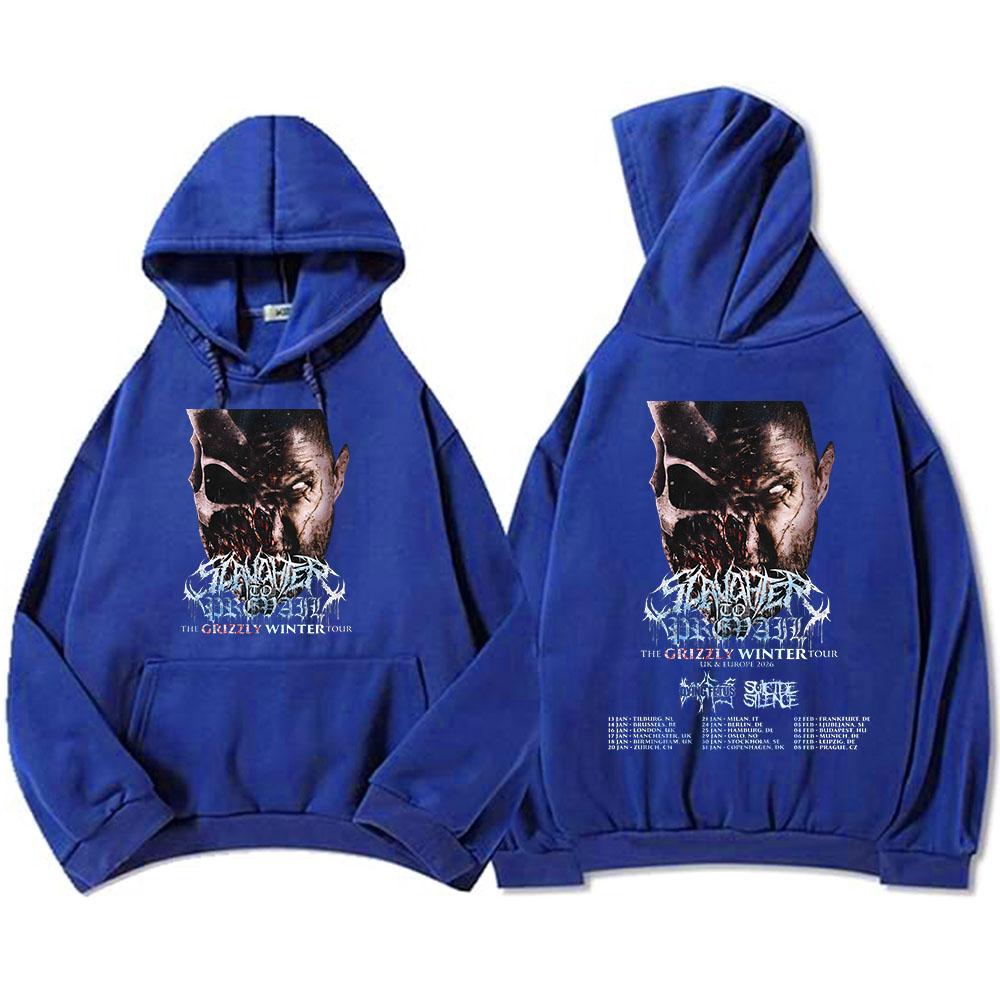 Худи Grizzly Winter Tour 2026, толстовки с графикой группы SLAUGHTER TO PREVAIL, тяжелая метал-уличная одежда, одежда унисекс