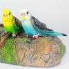 Lovely Simulation Parrot Parakeet Miniature Landscape Ornament Animal Model Lawn Figurine Artificial Bird Photography Props