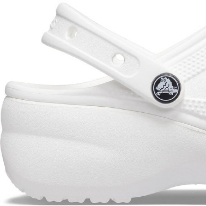 Crocs Женские классические туфли-сабо на платформе белого цвета 206750 100