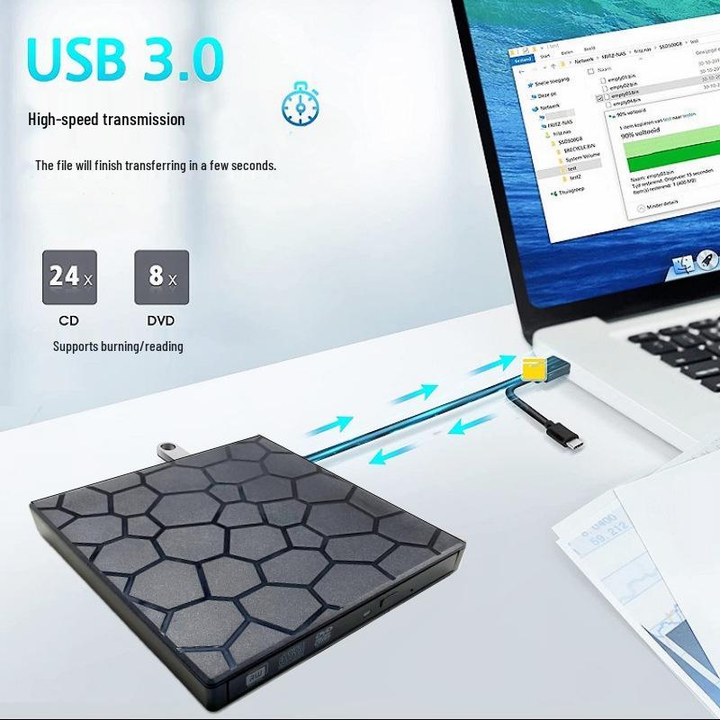 Ультратонкий многофункциональный внешний DVD-привод 3.0 USB и Type-C. Обновление