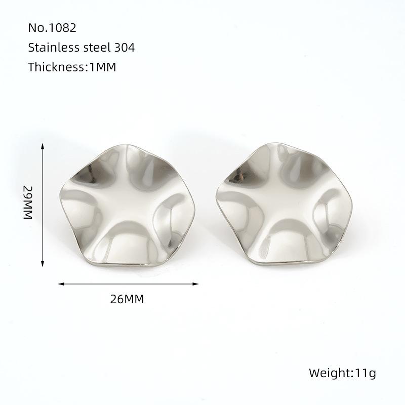 Tide титановый металлический ощущение сталь геометрический давление масла нерегулярные серьги иглы для ушей женские нишевые ретро серьги из нержавеющей стали женские