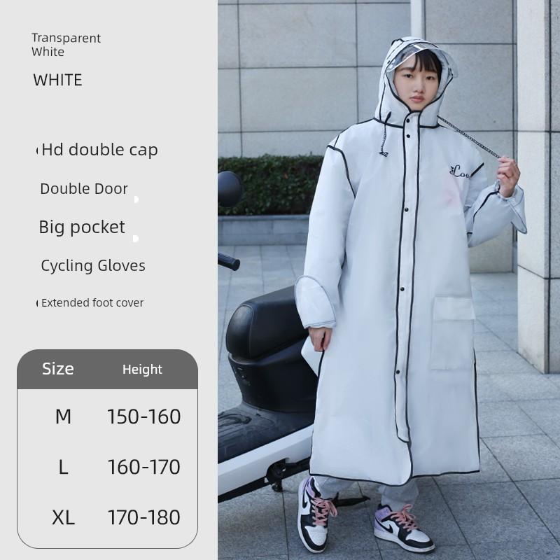 New Single Battery Electric Vehicle Raincoat Long Full Body Rainproof Women's One-Piece Adult Riding Poncho