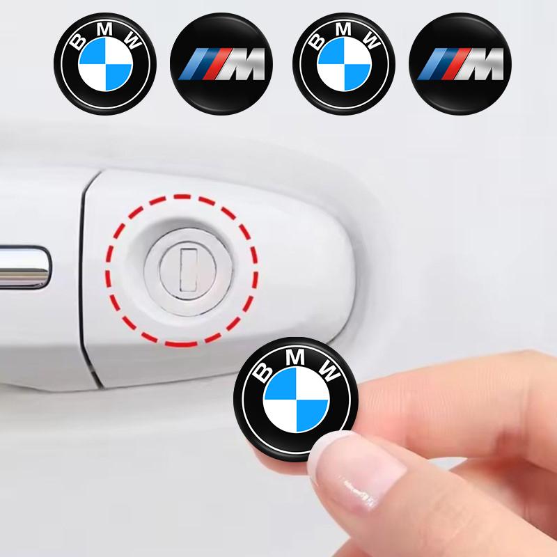 SCKS3 For BMW M Performance E46 E49 F30 F80 E36 E46 E93 E92 F34 F31 Z4 X7 F30 New 4PCS Car Door Key Hole Lock Anti-Dustproof Stickers