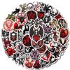 50 Creative Red Background Goats Satan Demon Goth Style Graffiti Stickers Horror Stickers