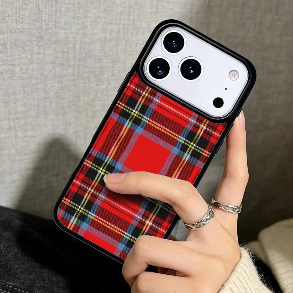 Capa Case for iPhone 17 Air 16 Pro Max 15 Plus 11 13 Mini 14 12 Back Phone Cover Scottish Plaid Warm Plaid