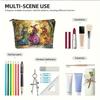 Witch in The Mysterious Forest Makeup Bag Large Capacity Cosmetic Bag with Autumn Forest Design, Multi-Functional Travel bag