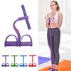 4 Tubes Strong Fitness Yoga Resistance Bands Latex Pedal Exerciser Sit- Up