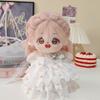 Wedding Dress Cotton Doll Outfit Dress 20cm Doll Flower Dress  DIY Keychain Pendant