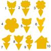 20Pcs Sticky Insect Board Geometric Long Lasting Paper Insect Flies Repellent Trap for Indoor Plants