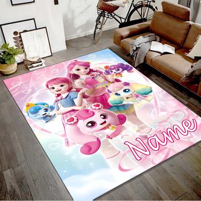 Custom Catch Teenieping Magic Sweetheart Коврик с персонализированным именем, Моющийся полиэстеровый коврик для прихожей, Подарок на Рождество, Пасху, День благодарения