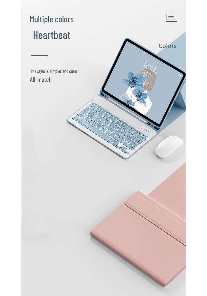 Беспроводная Bluetooth-клавиатура и защитный кожаный чехол для iPad 11-го поколения, планшета Apple M5 2025, Air 13 дюймов.