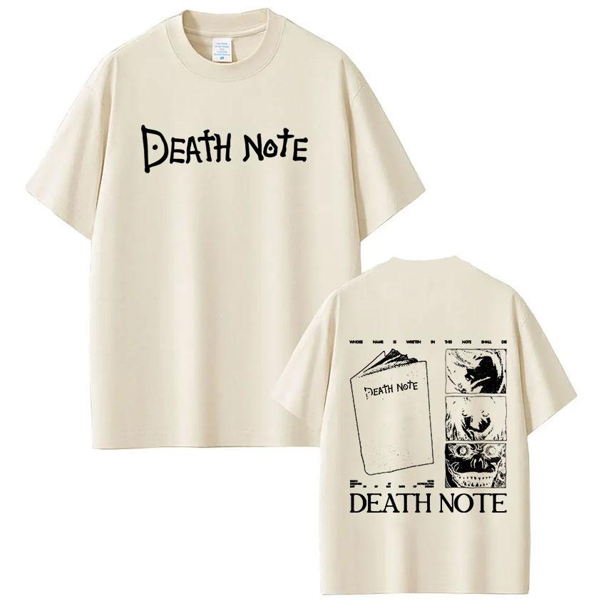 Anime Death Note Ryuk Yagami Light LLawliet Tshirts Unisex Women Cotton Casual Tee Shirt Fashion Y2K Short Sleeve Top Streetwear