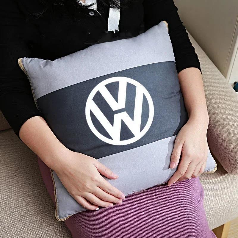Для VOLKSWAGEN VW Подушка-одеяло для сиденья автомобиля, плед, декоративная подушка для Volkswagen Golf Passat Jetta Touareg Tiguan Polo Bora Beetle