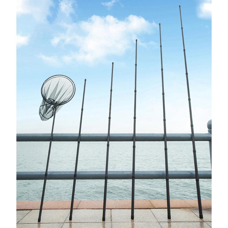 Углеродное волокно Рыболовная подсачек Удилище Рукоятка для рыбалки Удилища Длинная рыболовная сеть Телескопическая рукоятка Складные удилища Прочный