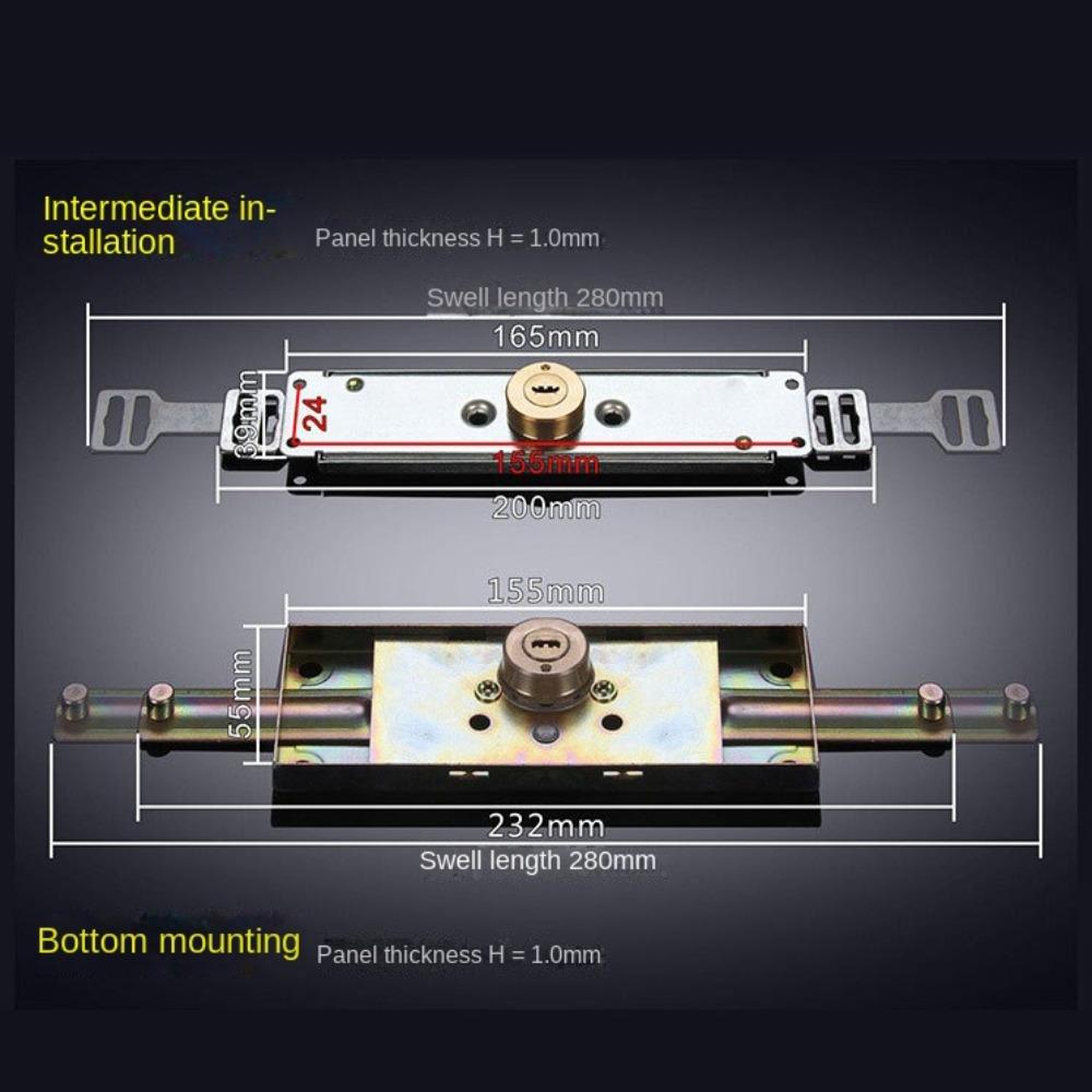 Сплавной замок для роллетных ворот с ключом, противоугонные замки, новый замок для роллетных ворот, гараж