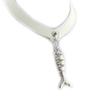 [L1315] - Ivory White 'Celestial Fish' Silver Necklace