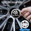 4Pcs 60MM Car Wheel Center Hub Cap Car Accessories For Skoda Octavia Superb Rapid Kodiaq Karoq Fabia Kamiq Roomster Citigo