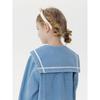 Mark Jenny Girls' Energetic Navy Collar Denim Jacket Baby Jacket 2026 Spring New Style 551510