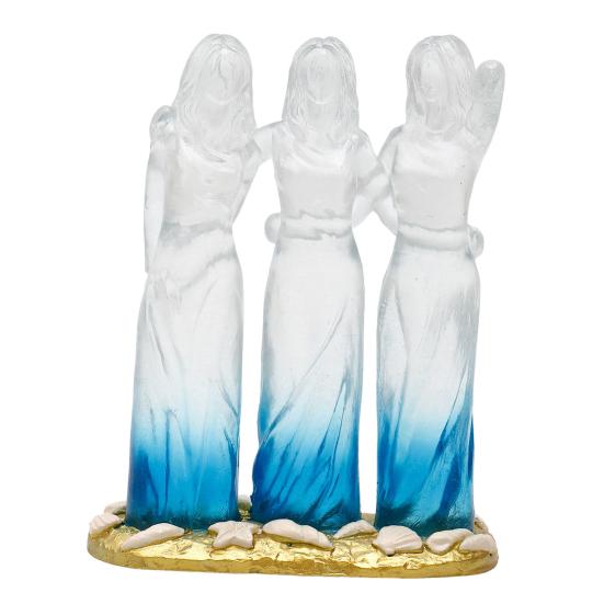 Sea Glass Style Sisters Friendship Figurine Resin 2/3/4 Sisters Hugging Sculpture Memorial Keepsake Gift for Sister Best Friend Woman