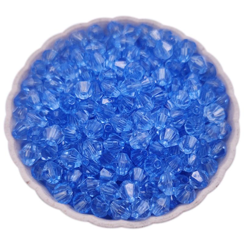 Творческие двухконусные свободные бусины 20-200 шт 5-8 мм акриловые прозрачные для изготовления ювелирных изделий своими руками граненые принадлежности
