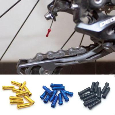 10 шт. MTB горный шоссейный велосипед Велоспорт Алюминиевые наконечники тормозного троса обжимные наконечники троса переключения передач