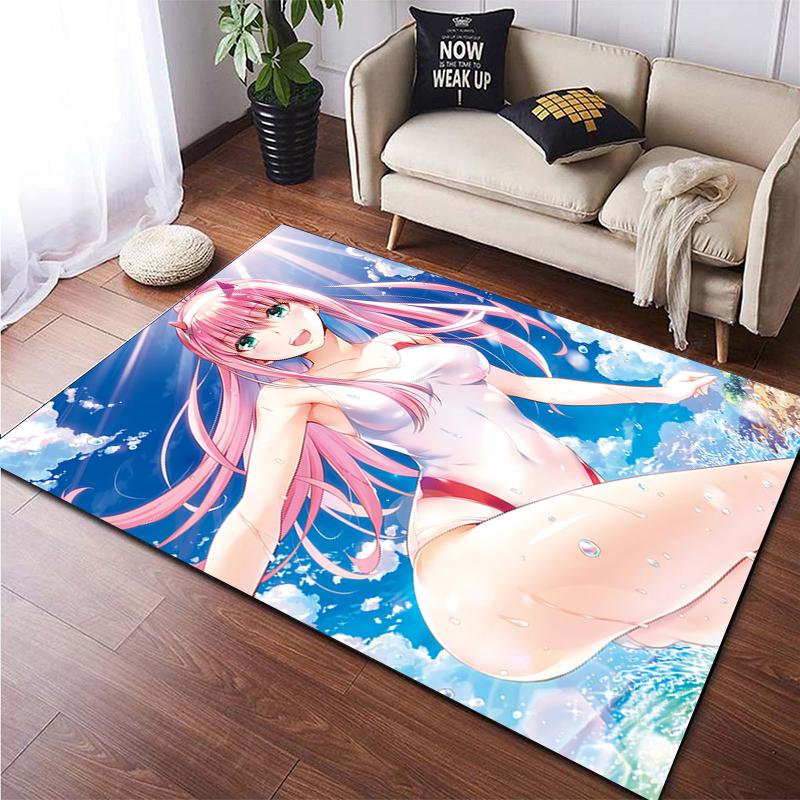 Сексуальный аниме-девушка с принтом, креативный узор, нескользящий ковер на заказ, гостиная, спальня, игровая комната, комната для просмотра фильмов