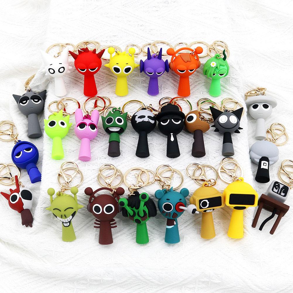 Мультяшная брелок-подвеска Sprunki Милый Sprunki Оранж Редди Серый Бруд Винерия Для Девочки Мальчика Сумка Брелок-подвеска Брелок Украшения Подарки для Фанатов Декор